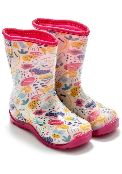 Twigy Nn0607 Yağmur Pembe Çocuk Çizme Kırmızı