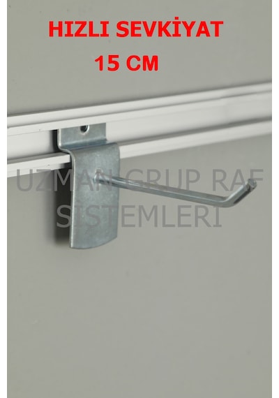 Uzmangrupraf Uzman Grup Raf Kanallı Pano Kancası-15 Cm Kanallı Pano Kancası Galvaniz