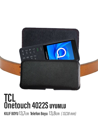Tcl Onetouch 4022s Kılıfı 4022s Kemer Kılıfı Bel Çantası Siyah