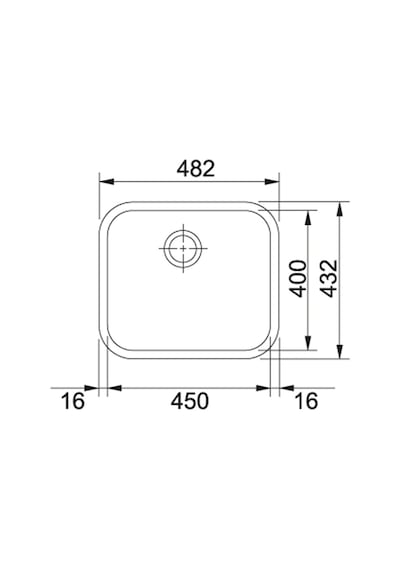 Franke Sottotop Ga x 110-45 Ino x Eviye (Tezgah Altı Montaj Tipi)
