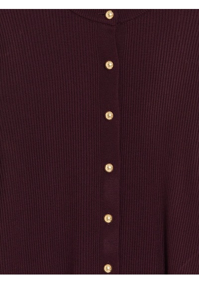 Lcw Modest Bordo Bisiklet Yaka Kadın Triko Hırka