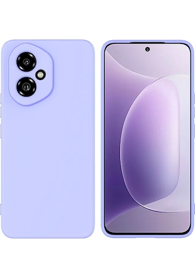 Honor 400 Uyumlu Silikon Kılıf - Kamera Korumalı Esnek Pastel Renk Kapak - Lila