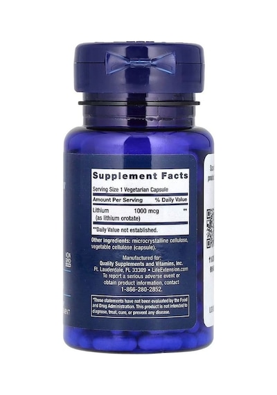 Life Extension Lithium 1000 Mcg 100 Vegetarian Kapsül