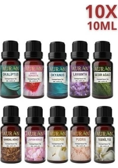 Auran Esansiyel Uçucu Yağı Seti 10 x 10 ML