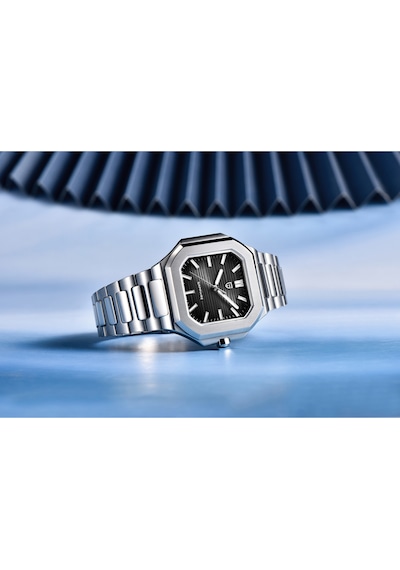 Pd-ys019 Erkek 37mm Japon Vh31 Kronograf Kuvars Saat Safir Kristal 50m Su Geçirmez Işıklı Saat Çok Renkli