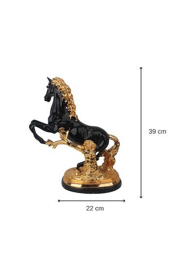Lüks Reçine Büyük Boy Şahlanan At Heykeli 39 Cm Dekoratif Biblo Vitrin Konsol Süsü Ev Ofis Hediyesi 28750208