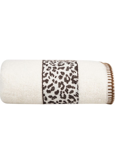 Mudo Home Penelope Leopar Yüz Havlusu 50x80 Beyaz