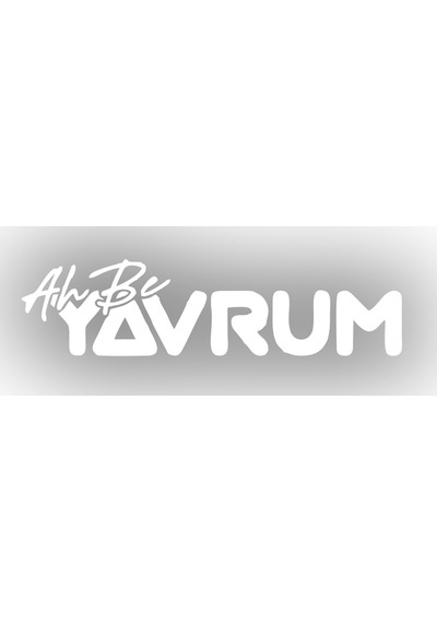 Ah Be Yavrum Araba Sticker 17x17 Cm Beyaz