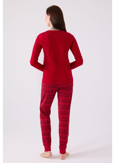 Arnetta Kadın Kırmızı Pijama Takımı Ar3106-s-v1 Kırmızı