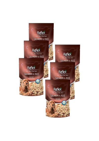 Semi Moist Somonlu Ve Pirinçli Köpek Ödül Maması 150 Gr Altılı Paket