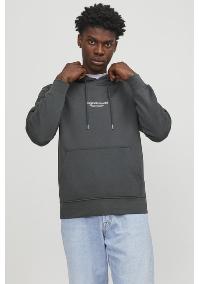 Jack & Jones Jorvesterbro Sweat Hood Noos Erkek Sweatshirt 12241687 Asphalt