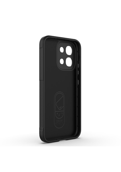 Oppo A6 Pro Kılıf Kamera Korumalı Leke Tutmaz Tasarımlı Darbe Emici Yumuşak Pürüzsüz Silikon Kapak Siyah