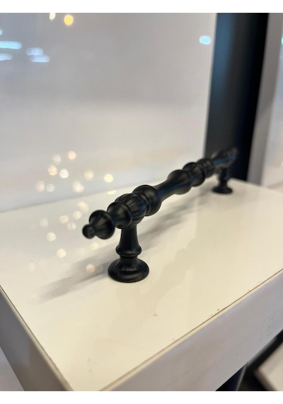 Ada Metal Kulp 128mm Mat Siyah Dolap Kapak Modern Tv Ünite Çekmece Mobilya Komidin Vestiyer Mat Siyah