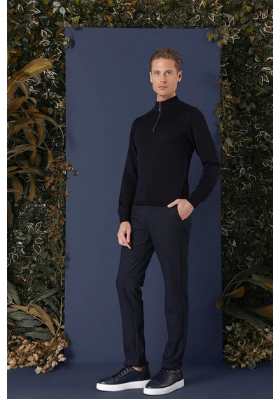 Efor Tr 861 Slim Fit Lacivert Klasik Triko Lacivert