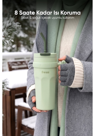 Fressi Calora Termos Paslanmaz Çelik 950 Ml Fr-t956 Yeşil