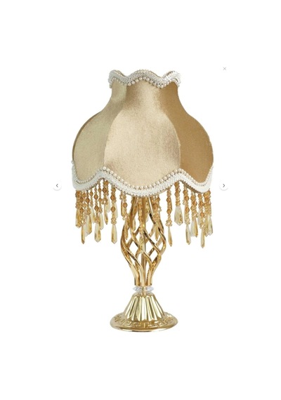 Gold Gece Lambası Abajur Klasik Model Metal Gold Kaplama Ayak 50x30cm Ab00122p3 Gold