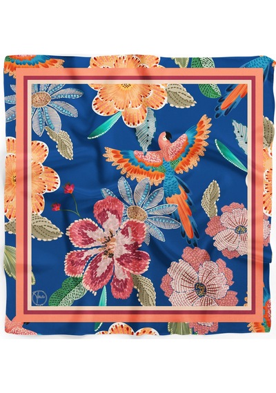 Çiçekli Kanatlar Desen Bandana/fular Çok Renkli
