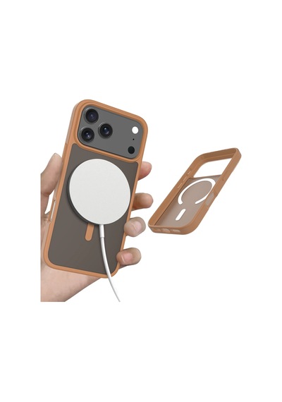 Csmtex 1 Joko Apple Uyumlu iPhone 17 Pro Jota Magsafe Kapak - Çöl Titanyum
