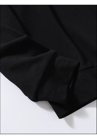 Blackjack Giyim Jus Baskılı Oversize Erkek Cepli Sweatshirt Siyah