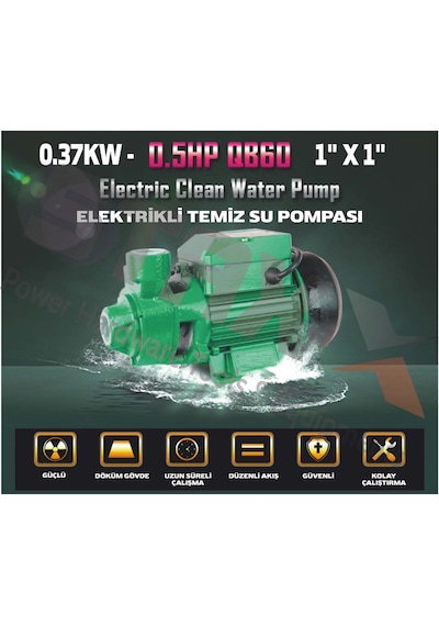 Mrs-Max Qb60 Elektrikli Su Motoru 0.5Hp 1 Inç N11.584