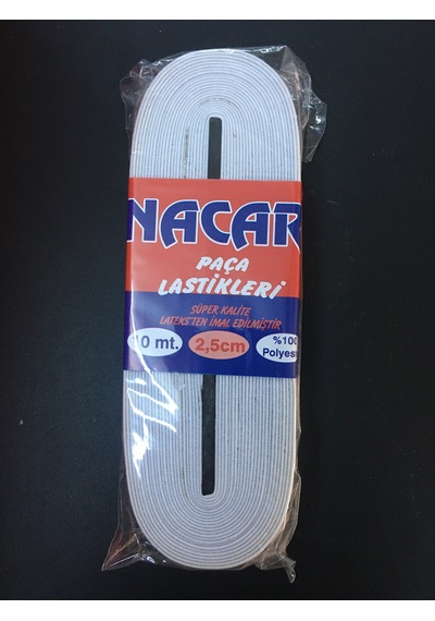 Lastik Beyaz 2.5 CM - 10 M