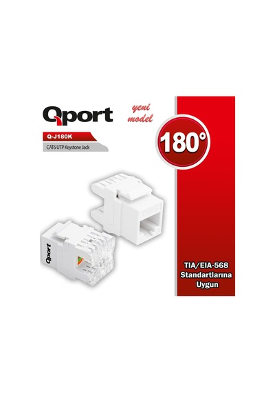 Qport Q-j180k Cat6 180 Derece Keystone Jack-135448