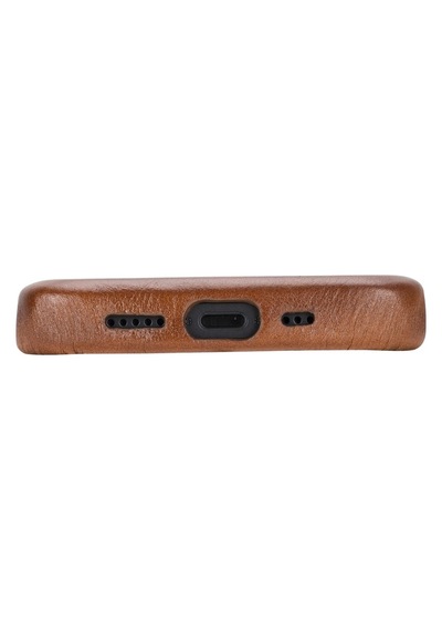 Apple Uyumlu iPhone 15 Deri Arka Kapak Rock Rst2e