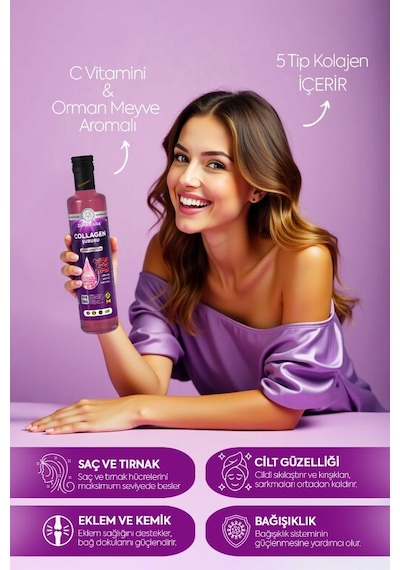 Zühre Ana 5 Tip Hidrolize Kolajen Peptit İçeren Collagen Şurubu
