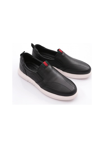 Dgn 6151 Erkek Yani Lastikli Sneaker Ayakkabi 6151-2505-R1534 Siyah