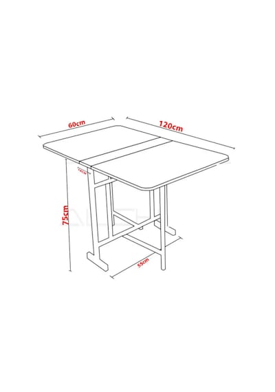 Çok Amaçlı Açılır Katlanır Ahşap Kelebek Masa Siyah Mermer 60x120