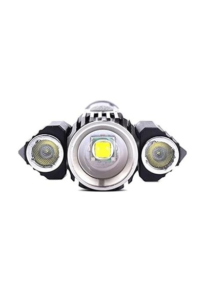 Üç-kafa Usb Şarj Cree Led El Feneri Alüminyum Taktik W8 E38