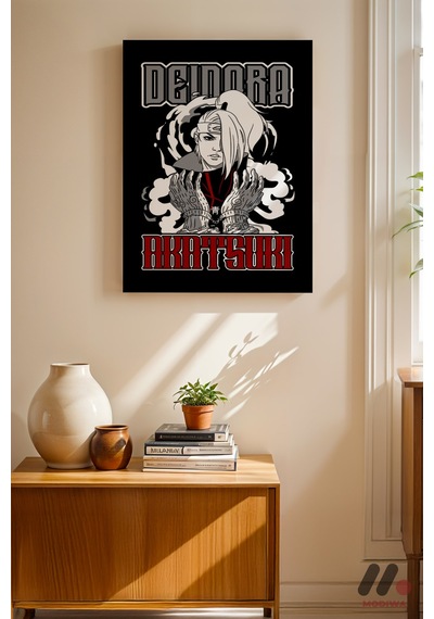 Naruto Deidara Akatsuki Poster, Çerçevesiz Yüksek Kalite Duvar Afişi - Anime Severlere Özel Hediye
