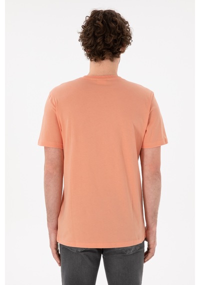 U.S. Polo Assn. Erkek Regular Fit Bisiklet Yaka Somon Basic Tişört 50305985-VR047 U.S. Polo Assn. Erkek Regular Fit Bisiklet Yaka Somon Basic Tişört 50305985-VR047
