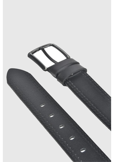 Deepsea Erkek Siyah %100 Hakiki Deri Kemer 4,5 Cm Özel Yapım Deri Kot Kemeri 2402604 Siyah