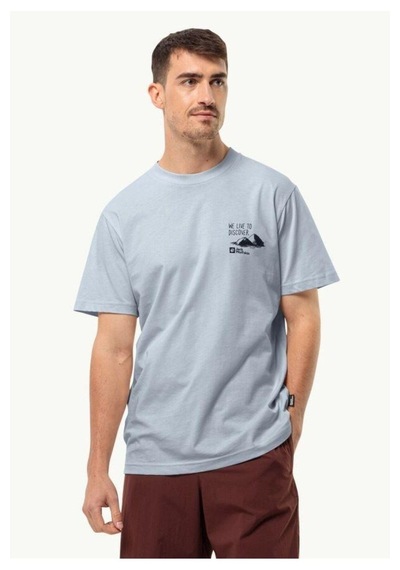 Jack Wolfskin Discover T M Erkek T-shirt - Mavi