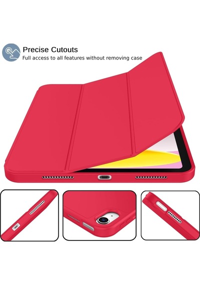 Apple Uyumlu iPad 11.nesil 2025 / 10.nesil 2022 Kalem Bölmeli Standlı Smart Kılıf Kapaklı Kılıf