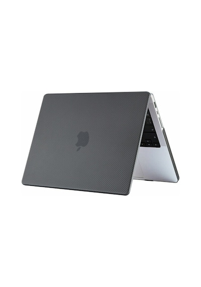Arabulalaca Apple Uyumlu MacBook Air 13 A1932 Koruma Karbon Desenli Kılıf Siyah