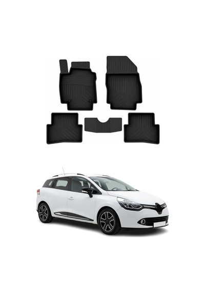 Renault Clio 4 Sw 2012-2019 Uyumlu 4d Havuzlu Paspas Kauçuk Siyah 5 Parça