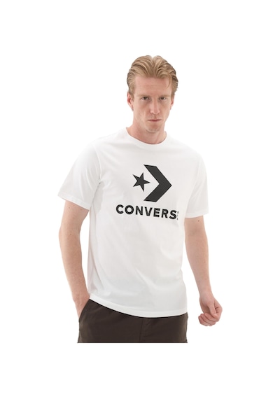 10025458-102 Converse Go-to Star Chevron Logo Standard-fıt T-shırt T-shirt Beyaz 10025458-102 Beyaz