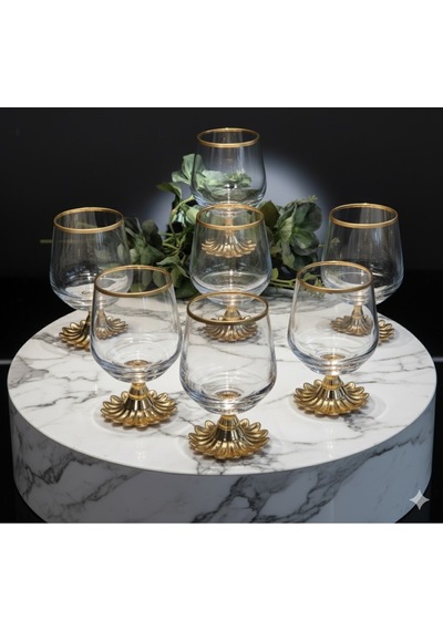 Çnr Home Collection Gold Ayakli Kahve Yani Su Bardaği Beyaz