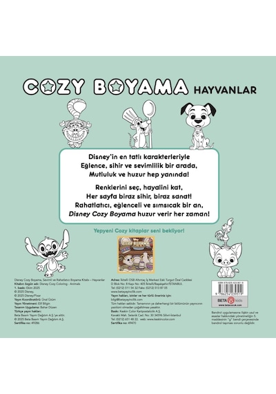 Disney Cozy Boyama Hayvanlar