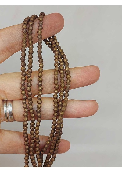 Yasamtohumu Hematit Taşı Faset Kesim Dizi 3mm 54658 Çok Renkli