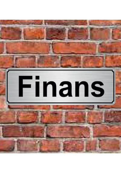 10X20 Cm Finans Yazılı Metal Yönlendirme Levhası