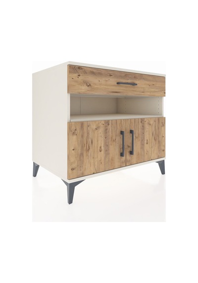 Kronos Şifonyer 2 Raflı Tek Çekmeceli 2 Kapaklı 88x59x80 Aytaşı-çam Aytası