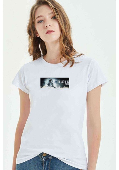 The Last Of Us Part 2 Baskılı Beyaz Kadın Tshirt (534301791)