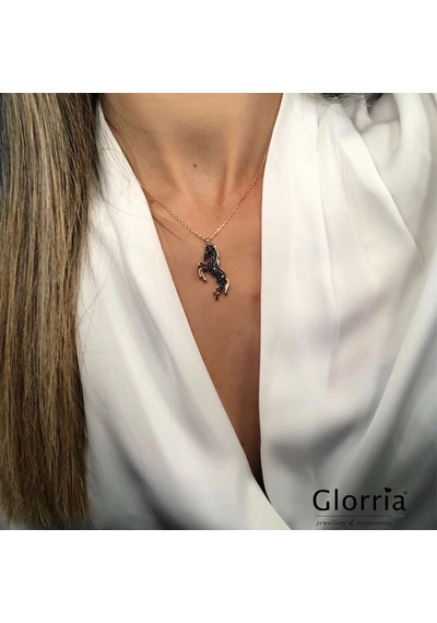 Glorria Gümüş At Kolye