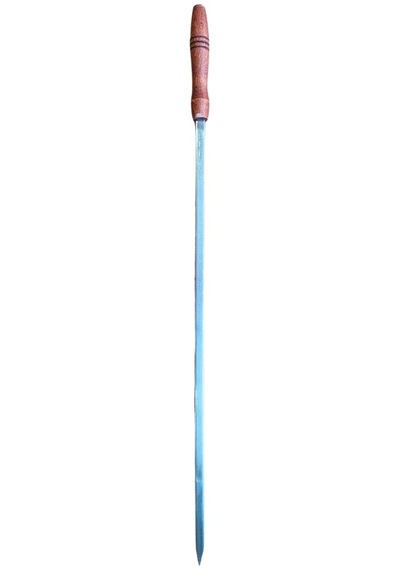 Tavuk Şişi Paslanmaz Çelik Ve Ahşap Saplı - 60 Cm