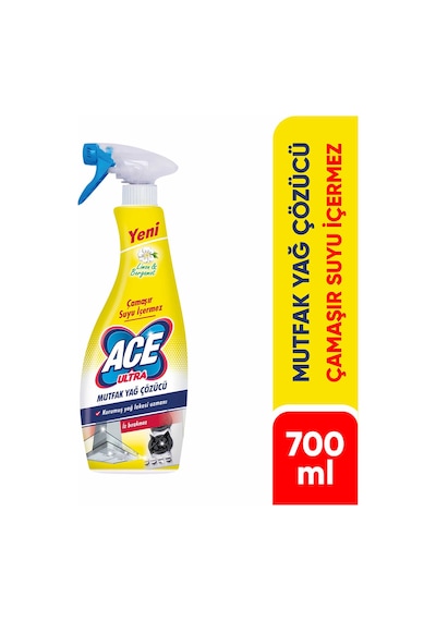 Ace Ultra Sprey Mutfak Çamaşır Suyu İçermeyen 700 ML