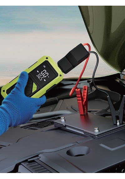 7go 7a4 Akü Takviyeli Hava Pompası & Jump Starter 10000mah Powerbank Çok Fonksiyonlu Araç Destek C
