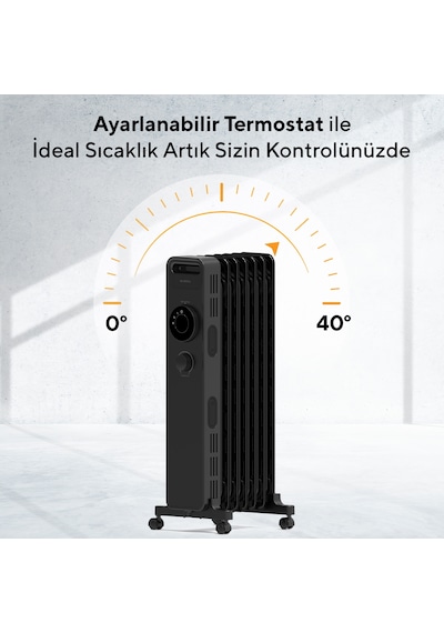 Kumtel 7 Dilim Siyah Radyatör Kum-1220s